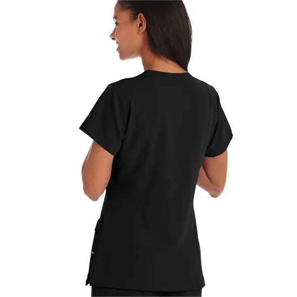 Jockey Classic Fit Mock Wrap Top... from ASI 86018 Scrub Authority / Uniform Stores