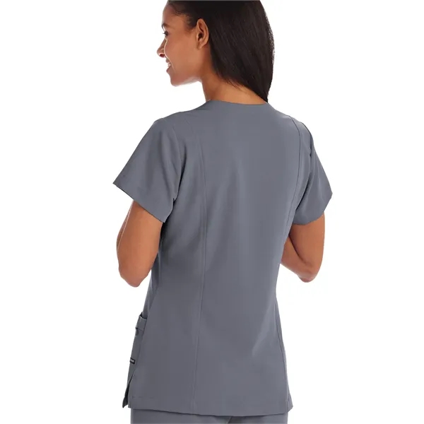 Jockey Classic Fit Mock Wrap Top... from ASI 86018 Scrub Authority / Uniform Stores