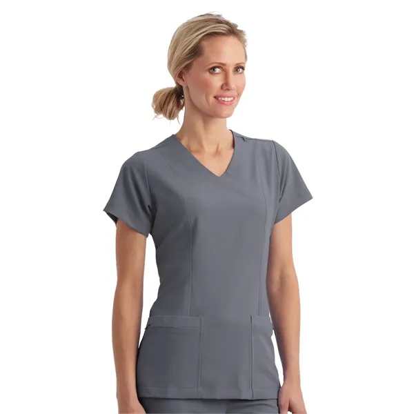 Jockey Classic Fit Mock Wrap Top... from ASI 86018 Scrub Authority / Uniform Stores