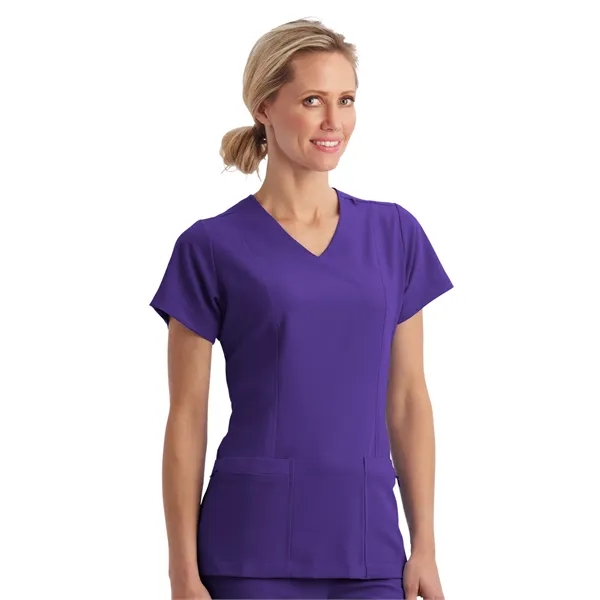 Jockey Classic Fit Mock Wrap Top... from ASI 86018 Scrub Authority / Uniform Stores