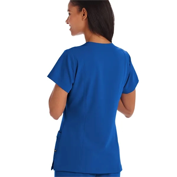 Jockey Classic Fit Mock Wrap Top... from ASI 86018 Scrub Authority / Uniform Stores