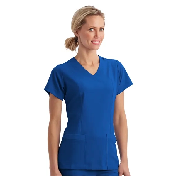 Jockey Classic Fit Mock Wrap Top... from ASI 86018 Scrub Authority / Uniform Stores