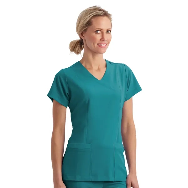 Jockey Classic Fit Mock Wrap Top... from ASI 86018 Scrub Authority / Uniform Stores