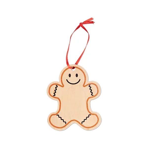 4" x 3 1/2" wood gingerbread man ornament.... from ASI 98360 WOWLine