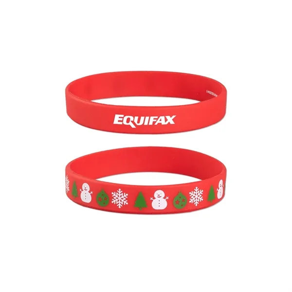 Silicone wristband with Christmas-themed graphics.... from ASI 98360 WOWLine