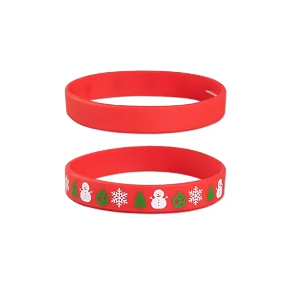 Silicone wristband with Christmas-themed graphics.... from ASI 98360 WOWLine