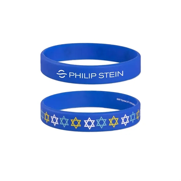 Silicone wristband with Hanukkah themed graphics.... from ASI 98360 WOWLine