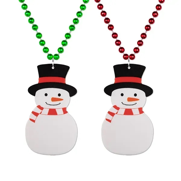 33" plastic snowman necklace with beads.... from ASI 98360 WOWLine