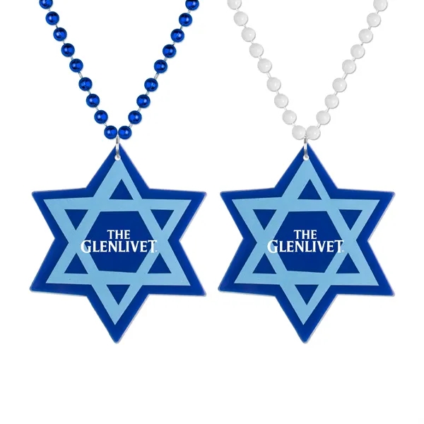 33" plastic Star of David beaded necklace.... from ASI 98360 WOWLine