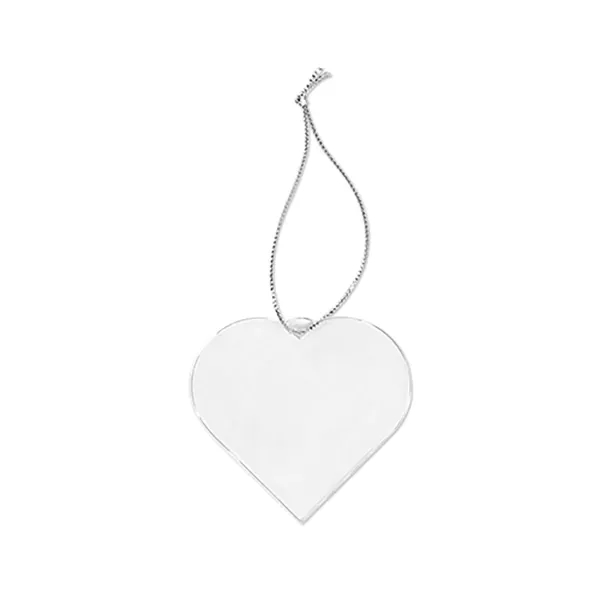 3" clear heart-shaped acrylic ornament.... from ASI 98360 WOWLine
