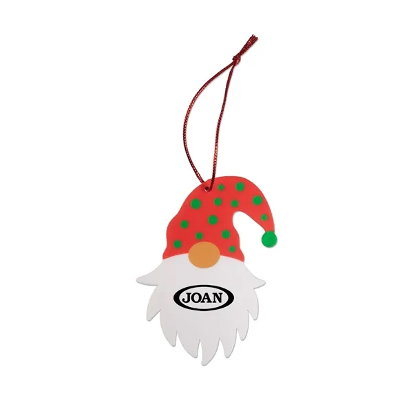 4" x 3 3/4" gnome ornament with a ribbon for hanging.... from ASI 98360 WOWLine