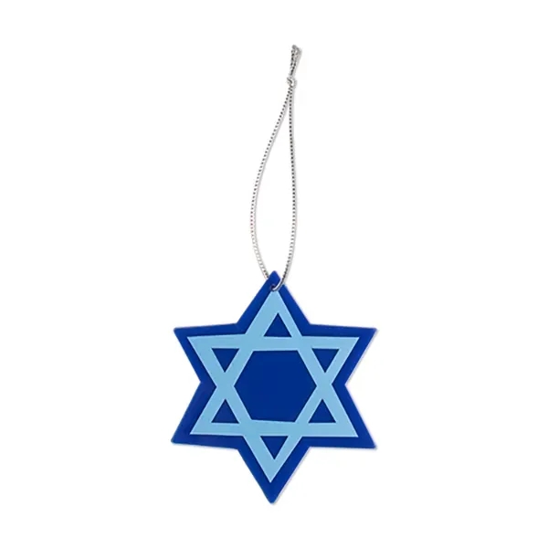 3 3/4" x 3" Star of David shaped acryluc ornament.... from ASI 98360 WOWLine