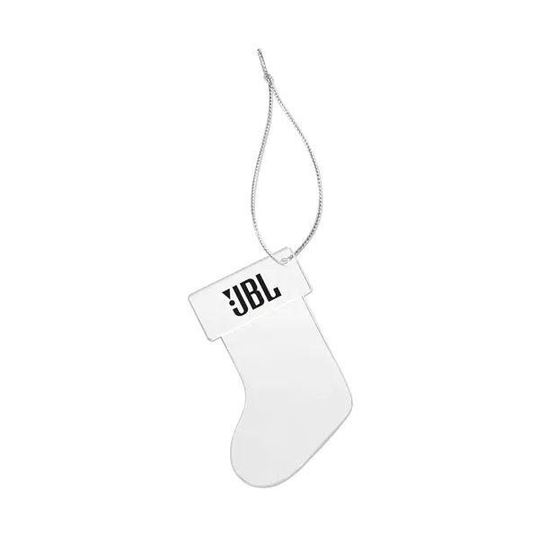 4" x 3" plastic Christmas stocking shaped ornament.... from ASI 98360 WOWLine