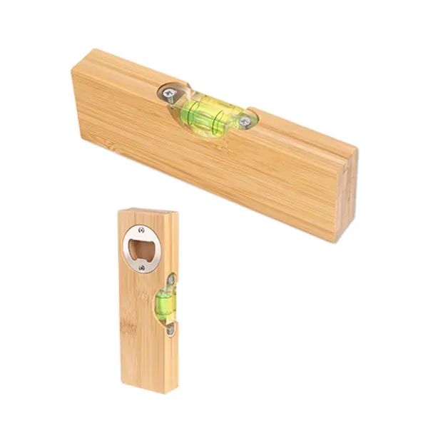 6" x 1 3/4" bamboo level with built-in bottle opener.... from ASI 98360 WOWLine