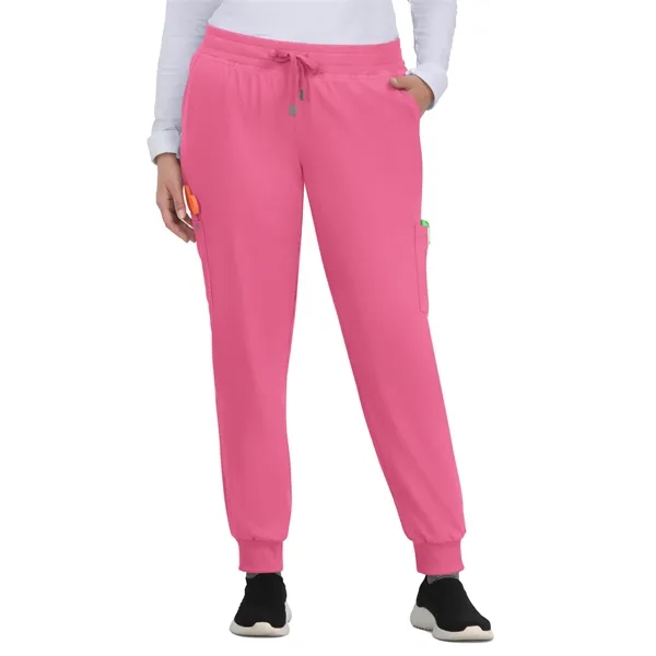 koi - Cureology - Women's 6-Pocket Ribbed Cuff Jogger Sty...... from ASI 86018 Scrub Authority / Uniform Stores