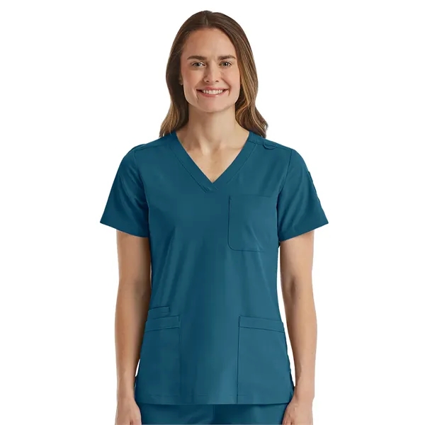 ScrubJoy Originals - Women's Fitted Six-Pocket V-Neck Scr...... from ASI 86018 Scrub Authority