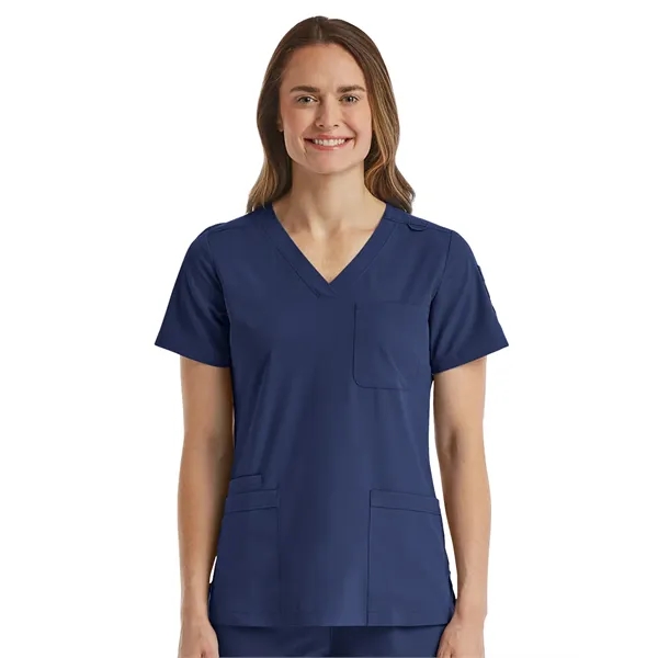 ScrubJoy Originals - Women's Fitted Six-Pocket V-Neck Scr...... from ASI 86018 Scrub Authority