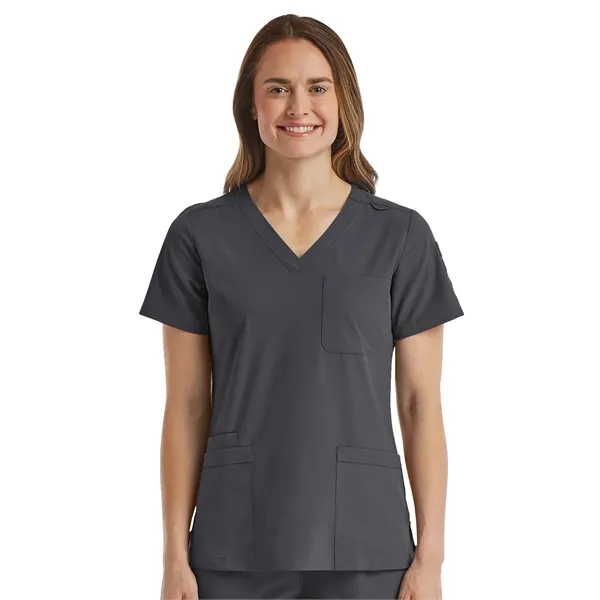 ScrubJoy Originals - Women's Fitted Six-Pocket V-Neck Scr...... from ASI 86018 Scrub Authority