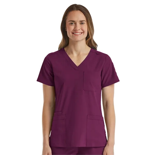 ScrubJoy Originals - Women's Fitted Six-Pocket V-Neck Scr...... from ASI 86018 Scrub Authority