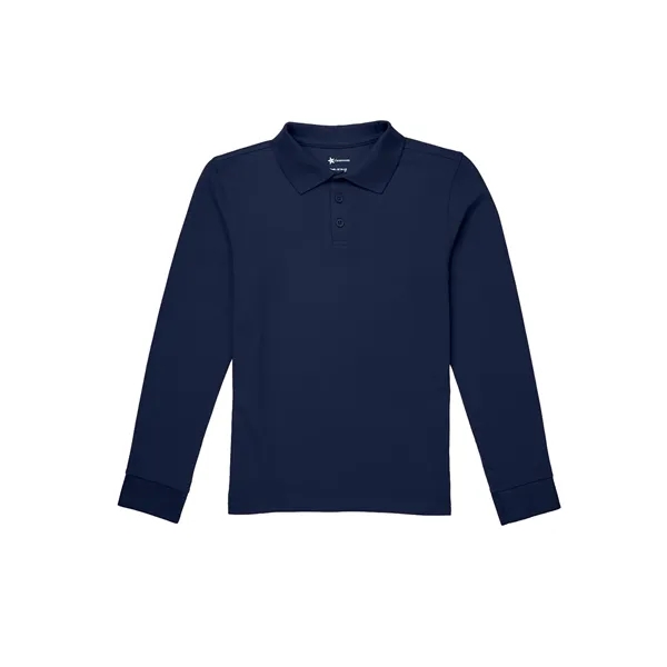 Classroom Uniforms Youth Long Sleeve Pique Polo... from ASI 86018 Scrub Authority / Uniform Stores