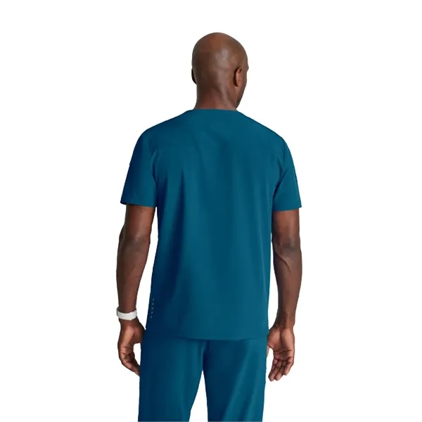 Barco One Men's 2 Pocket Ribbed V-neck Top... from ASI 86018 Scrub Authority / Uniform Stores