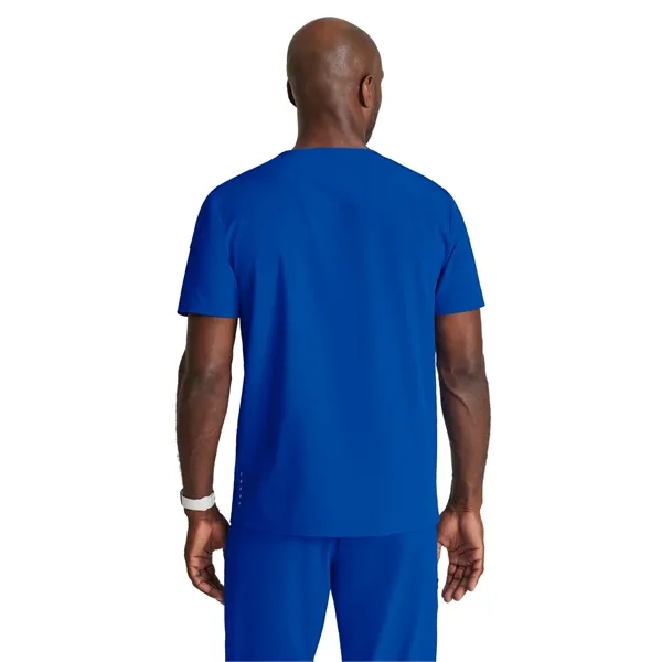 Barco One Men's 2 Pocket Ribbed V-neck Top... from ASI 86018 Scrub Authority / Uniform Stores