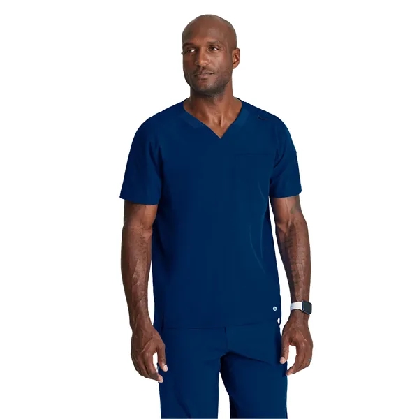 Barco One Men's 2 Pocket Ribbed V-neck Top... from ASI 86018 Scrub Authority / Uniform Stores