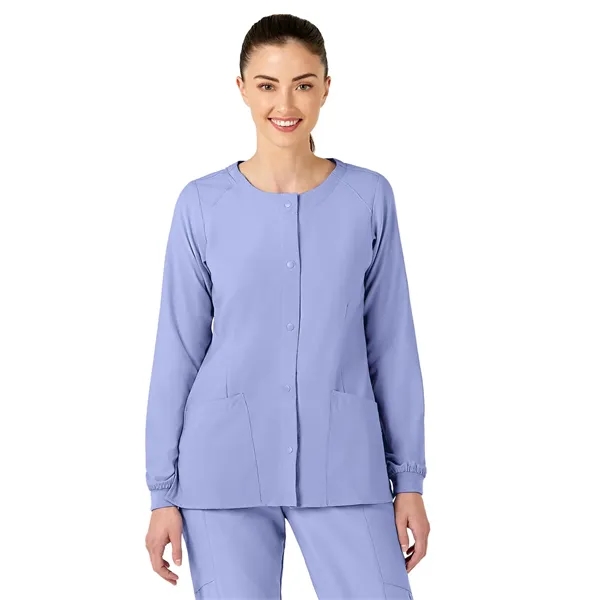 WonderWink W123 Women's Crew Neck Warm Up Jacket.... from ASI 86018 Scrub Authority / Uniform Stores