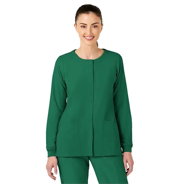 WonderWink W123 Women's Crew Neck Warm Up Jacket.... from ASI 86018 Scrub Authority / Uniform Stores