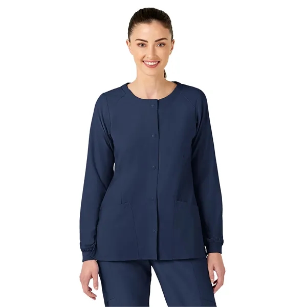 WonderWink W123 Women's Crew Neck Warm Up Jacket.... from ASI 86018 Scrub Authority / Uniform Stores