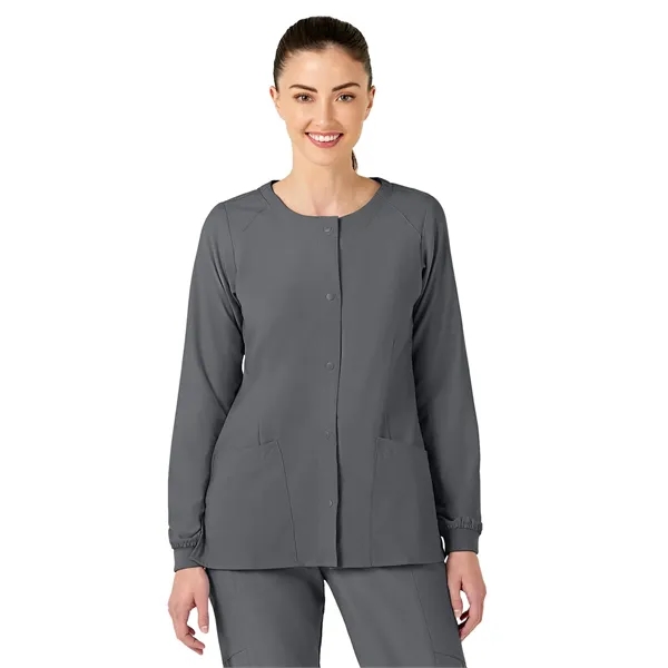 WonderWink W123 Women's Crew Neck Warm Up Jacket.... from ASI 86018 Scrub Authority / Uniform Stores