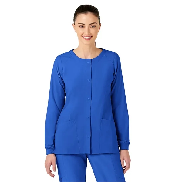 WonderWink W123 Women's Crew Neck Warm Up Jacket.... from ASI 86018 Scrub Authority / Uniform Stores