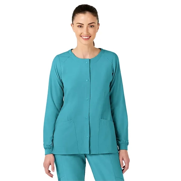 WonderWink W123 Women's Crew Neck Warm Up Jacket.... from ASI 86018 Scrub Authority / Uniform Stores