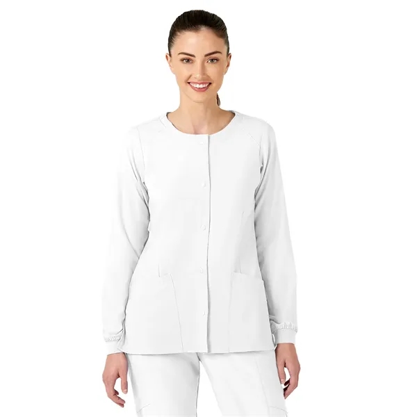 WonderWink W123 Women's Crew Neck Warm Up Jacket.... from ASI 86018 Scrub Authority / Uniform Stores