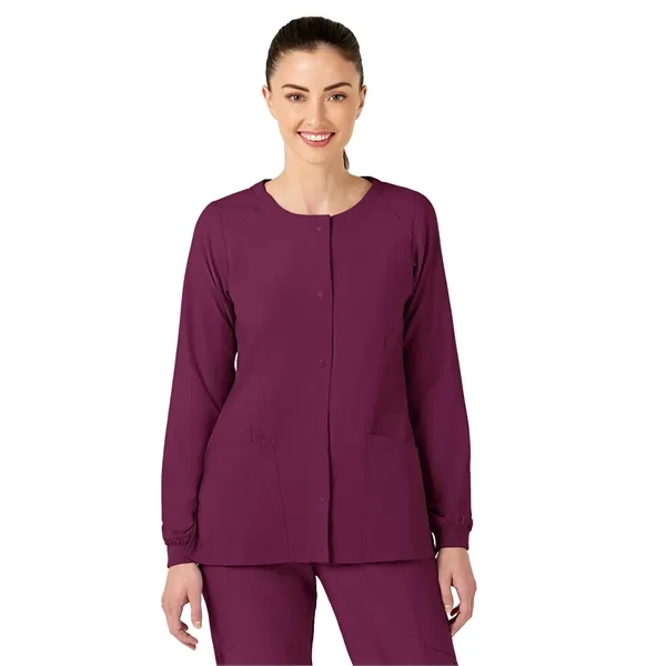 WonderWink W123 Women's Crew Neck Warm Up Jacket.... from ASI 86018 Scrub Authority / Uniform Stores