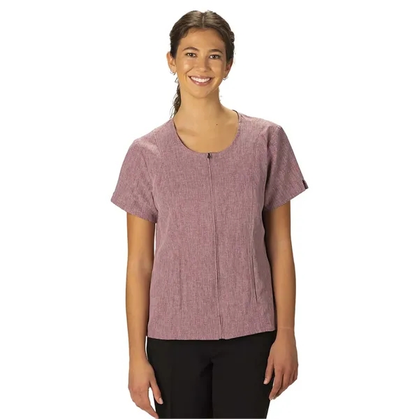 Edwards Industries - Women's Scoop Neck Full-Zip Tunic... from ASI 86018 Scrub Authority / Uniform Stores