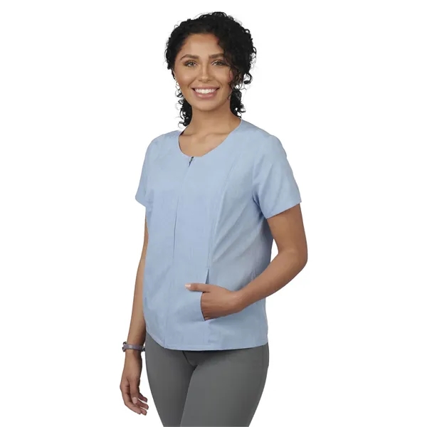 Edwards Industries - Women's Scoop Neck Full-Zip Tunic... from ASI 86018 Scrub Authority / Uniform Stores