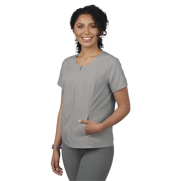 Edwards Industries - Women's Scoop Neck Full-Zip Tunic... from ASI 86018 Scrub Authority / Uniform Stores