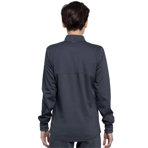 Cherokee Workwear Revolution Women's Zip Front High-Low Jacket... from ASI 86018 Scrub Authority / Uniform Stores