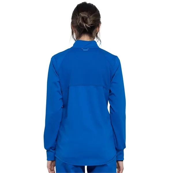 Cherokee Workwear Revolution Women's Zip Front High-Low Jacket... from ASI 86018 Scrub Authority / Uniform Stores
