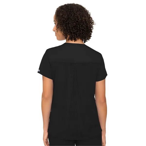 Med Couture Touch Women's V-Neck Knit Back Top... from ASI 86018 Scrub Authority / Uniform Stores