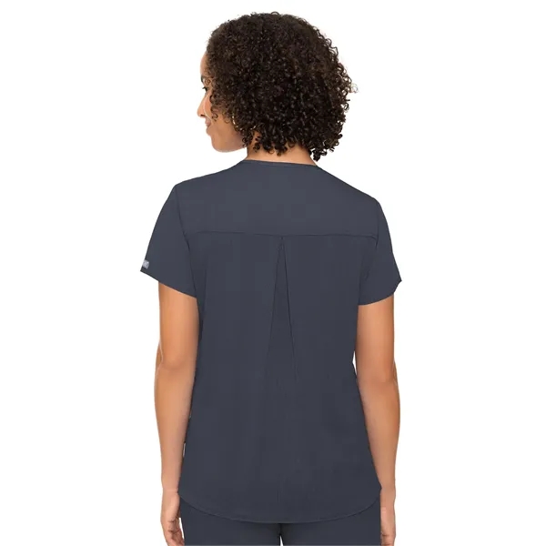 Med Couture Touch Women's V-Neck Knit Back Top... from ASI 86018 Scrub Authority / Uniform Stores