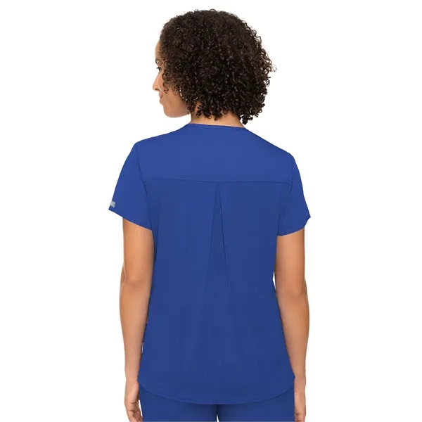 Med Couture Touch Women's V-Neck Knit Back Top... from ASI 86018 Scrub Authority / Uniform Stores