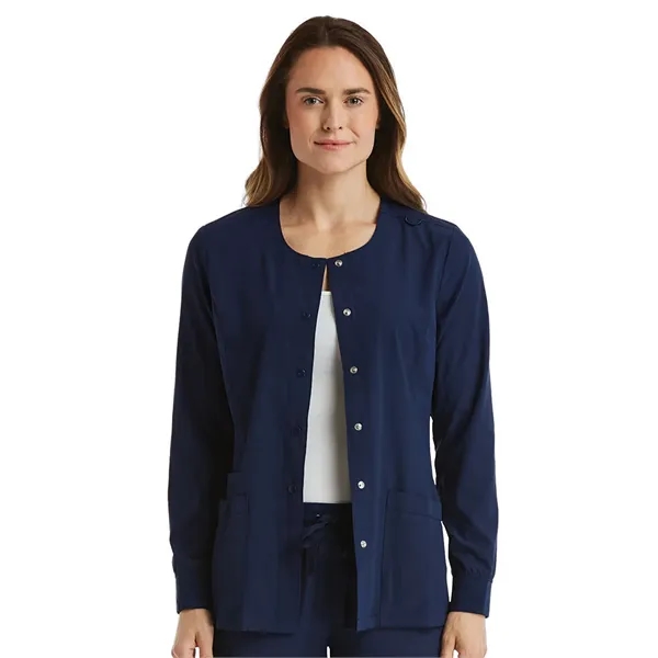 ScrubJoy Originals - Women's Round-Neck Snap Button Scrub...... from ASI 86018 Scrub Authority / Uniform Stores