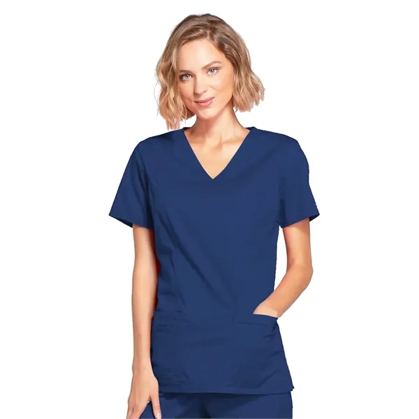 Workwear Premium Core Stretch Mock Wrap Top... from ASI 86018 Scrub Authority / Uniform Stores