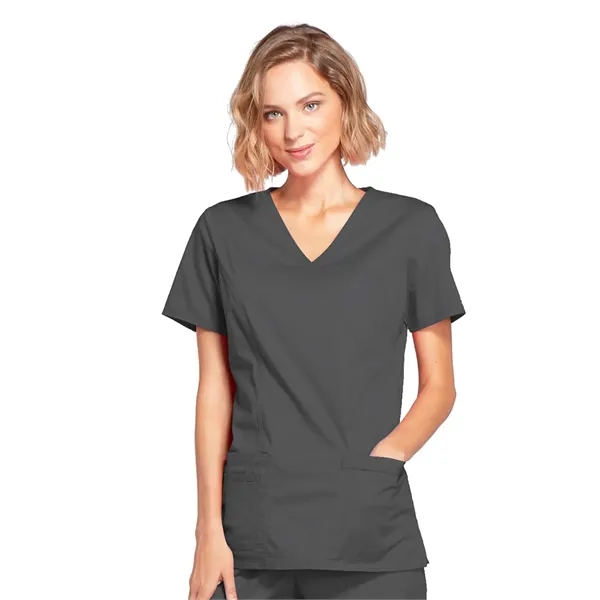 Workwear Premium Core Stretch Mock Wrap Top... from ASI 86018 Scrub Authority / Uniform Stores