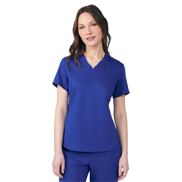 White Cross - VIBE - Women's Knit Collar V-Neck Scrub Top... from ASI 86018 Scrub Authority