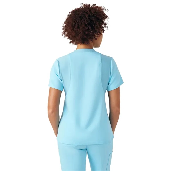 White Cross - VIBE - Women's Knit Collar V-Neck Scrub Top... from ASI 86018 Scrub Authority