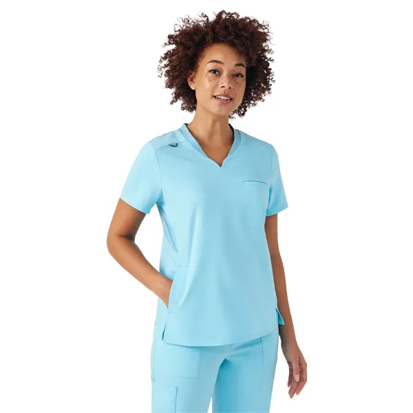 White Cross - VIBE - Women's Knit Collar V-Neck Scrub Top... from ASI 86018 Scrub Authority