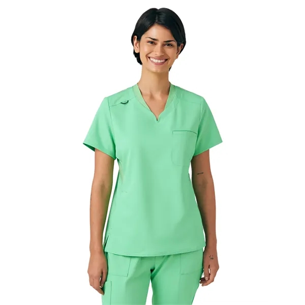 White Cross - VIBE - Women's Knit Collar V-Neck Scrub Top... from ASI 86018 Scrub Authority